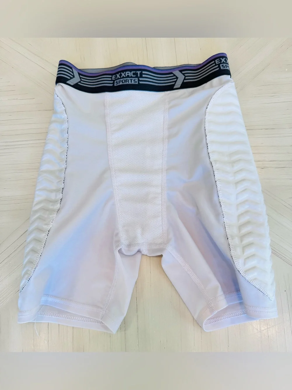 Exxact Sports Baseball Sliding Padded Compression Shorts – White – Youth XL